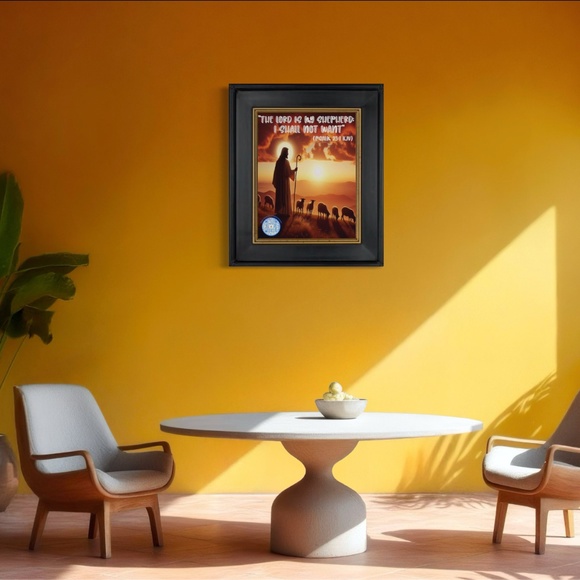 The Lord is my Shepherd (Psalm 23) Home Decor Artwork gift.The Lord is our guide - Picture 3 of 4